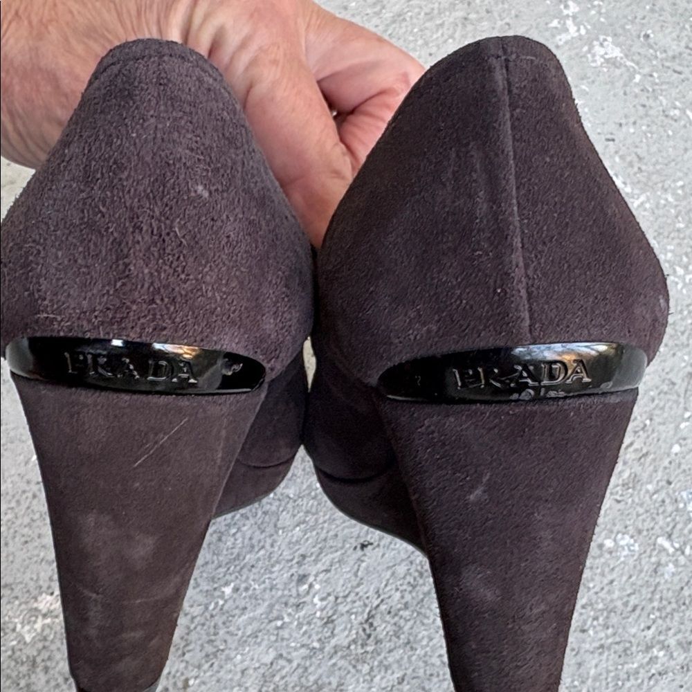 Prada sport 1990s suede wedge Mary Jane’s - Picture 9 of 9